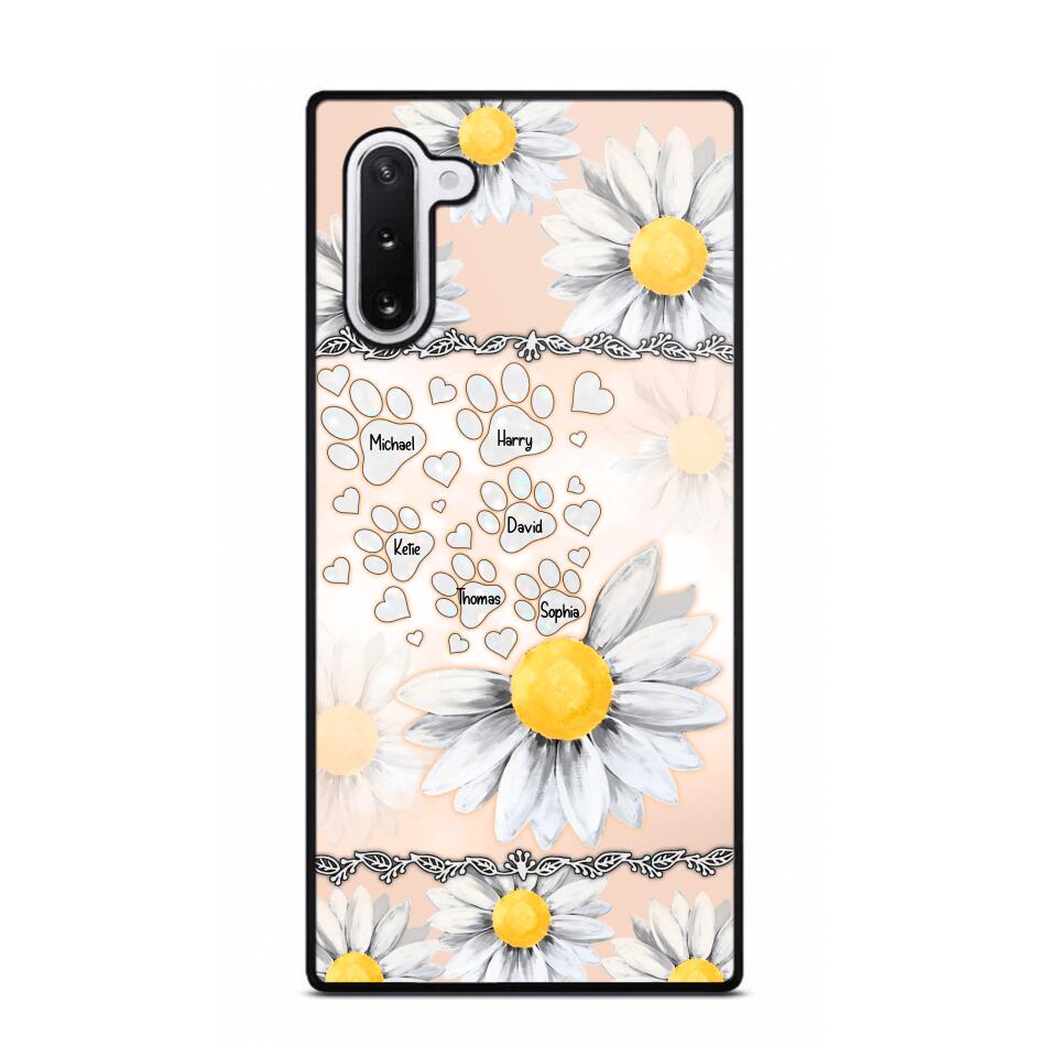 Personalized Dog Lover Daisy Background Phonecase NQDT2705