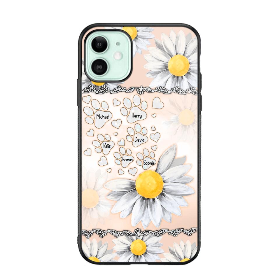 Personalized Dog Lover Daisy Background Phonecase NQDT2705