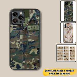 Personalized Spanish Soldier Phone Case Camo Printed 22JUN-DT01