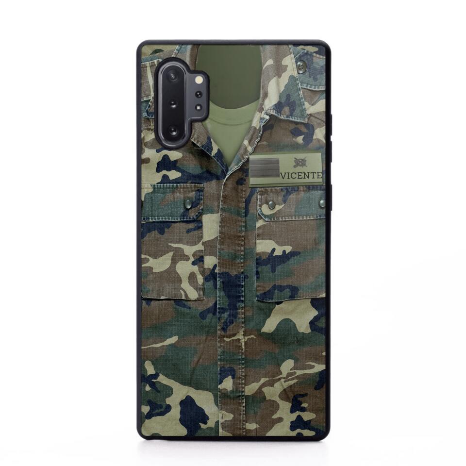 Personalized Spanish Soldier Phone Case Camo Printed 22JUN-DT01