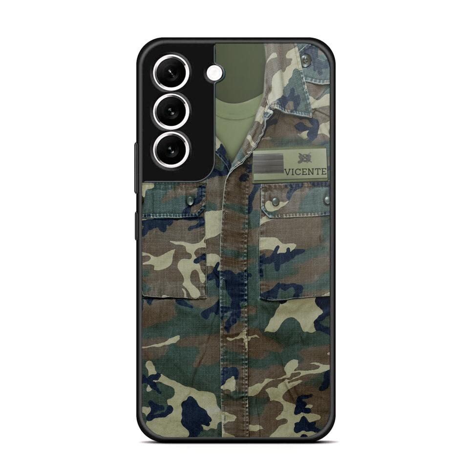Personalized Spanish Soldier Phone Case Camo Printed 22JUN-DT01