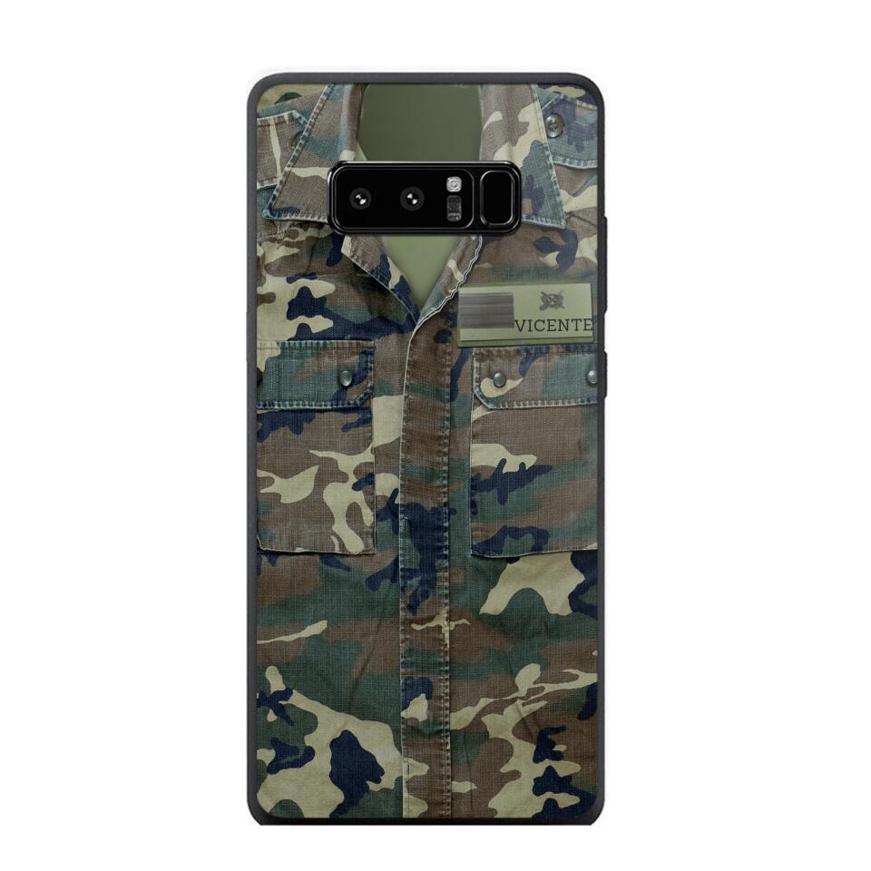 Personalized Spanish Soldier Phone Case Camo Printed 22JUN-DT01