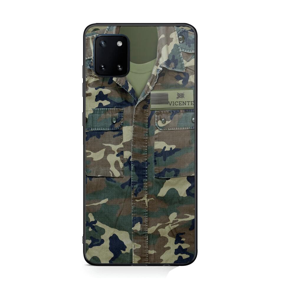 Personalized Spanish Soldier Phone Case Camo Printed 22JUN-DT01