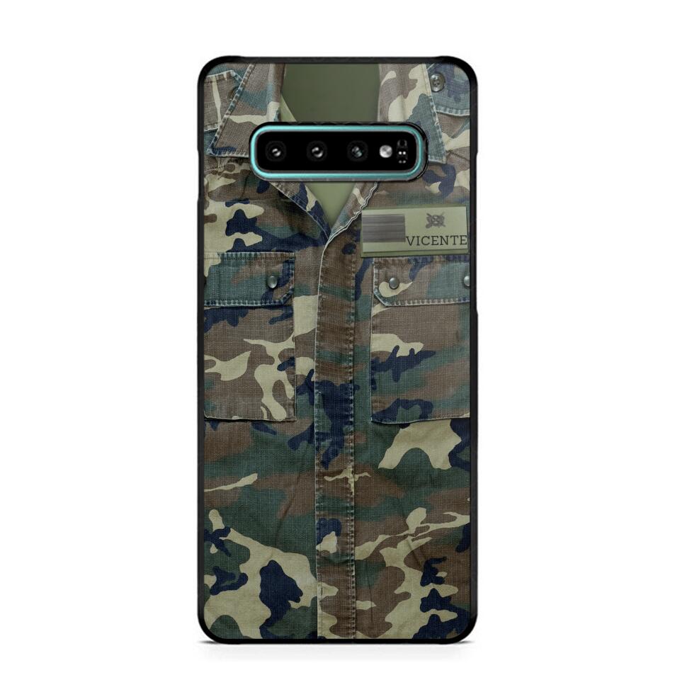 Personalized Spanish Soldier Phone Case Camo Printed 22JUN-DT01