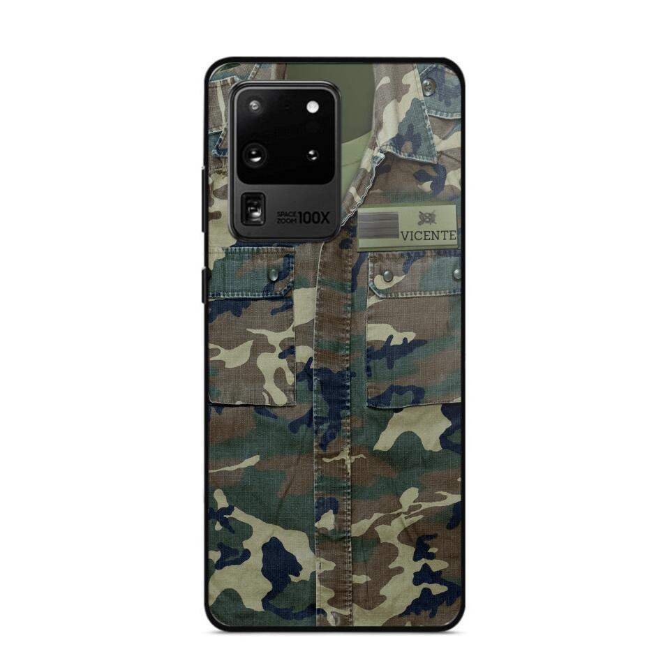 Personalized Spanish Soldier Phone Case Camo Printed 22JUN-DT01