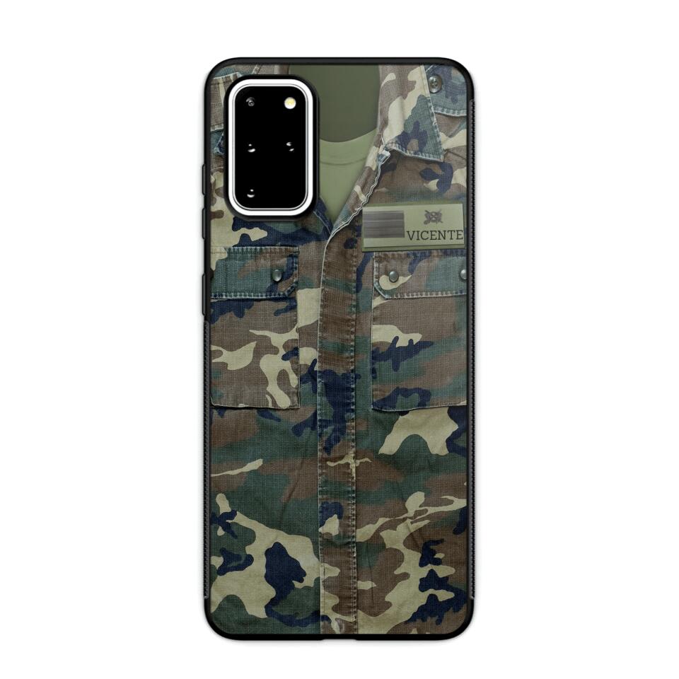 Personalized Spanish Soldier Phone Case Camo Printed 22JUN-DT01