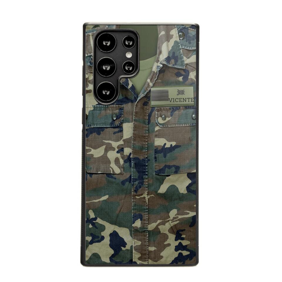 Personalized Spanish Soldier Phone Case Camo Printed 22JUN-DT01