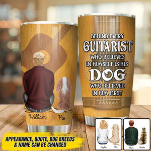Personalized Behind Every Guitarist Dog Tumbler Printed NQDT3005