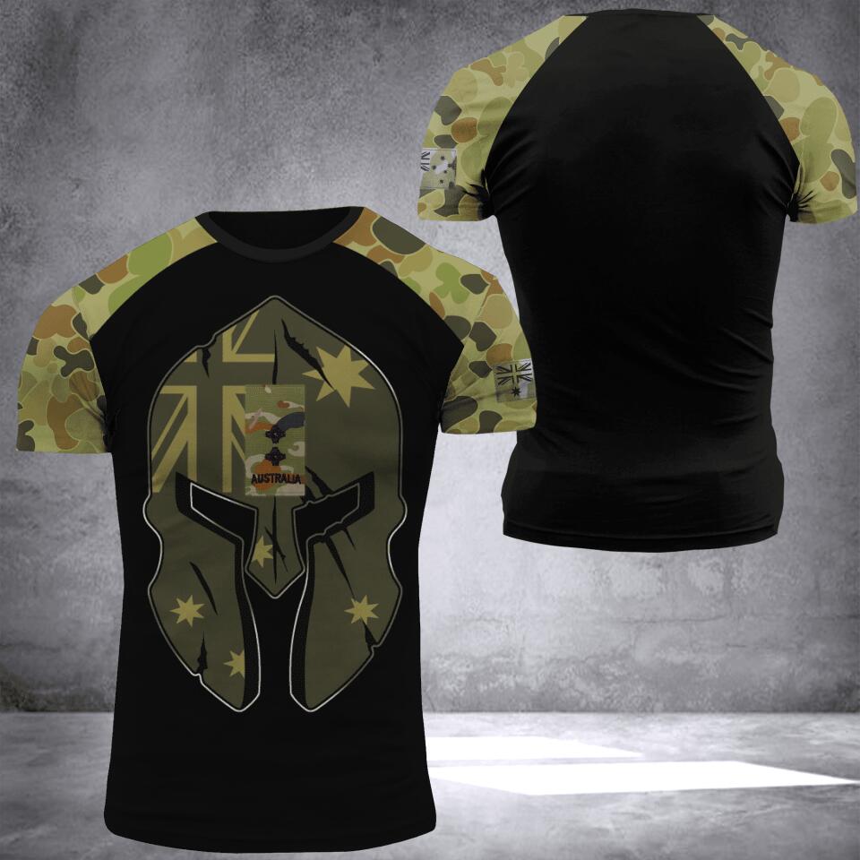 Personalized Australian Army Camo Tshirt or Hoodie 3D Printed QTDT0206