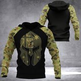 Personalized Australian Army Camo Tshirt or Hoodie 3D Printed QTDT0206