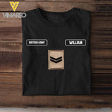 DH Personalized British Army Tshirt Printed DT1205