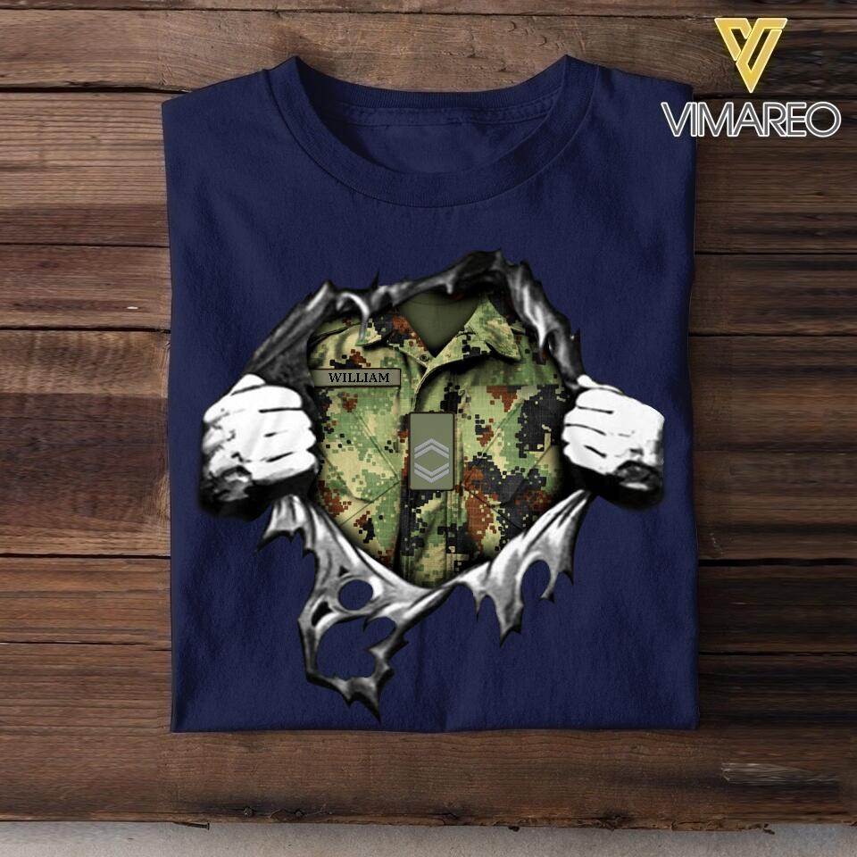 Personalized Serbia Soldier Tshirt Printed 22JUL-DT03