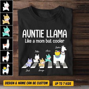 Personalized  Auntie Llama Tshirt Printed QTHQ046