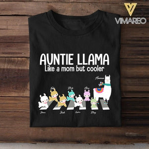 Personalized  Auntie Llama Tshirt Printed QTHQ046