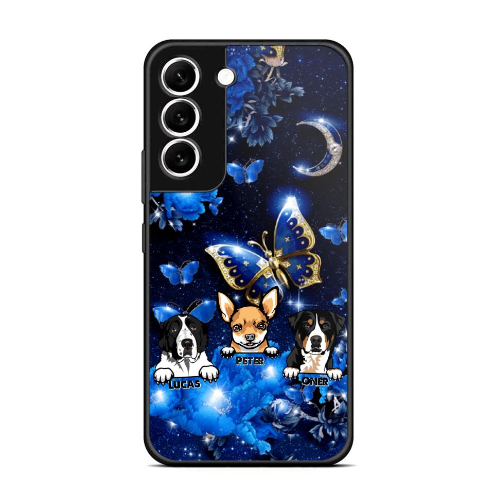 Personalized Dog Butterfly Background Phonecase NQHC0206