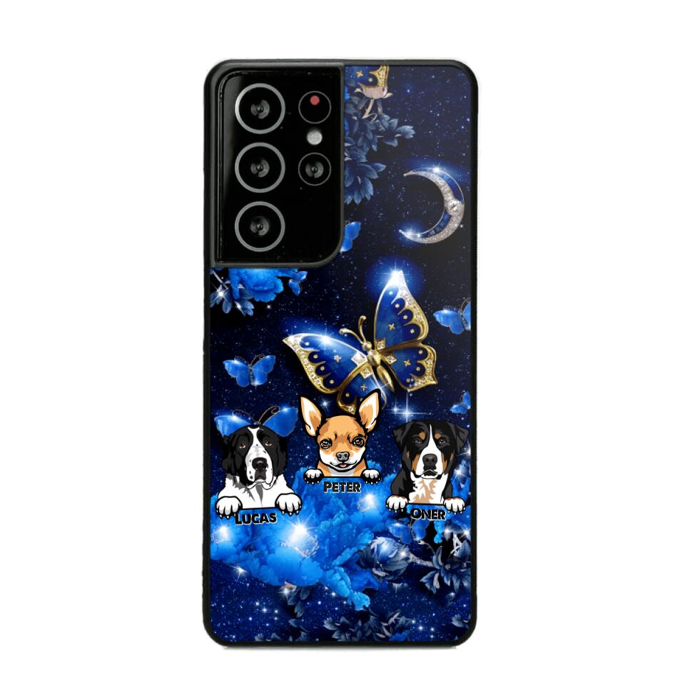 Personalized Dog Butterfly Background Phonecase NQHC0206