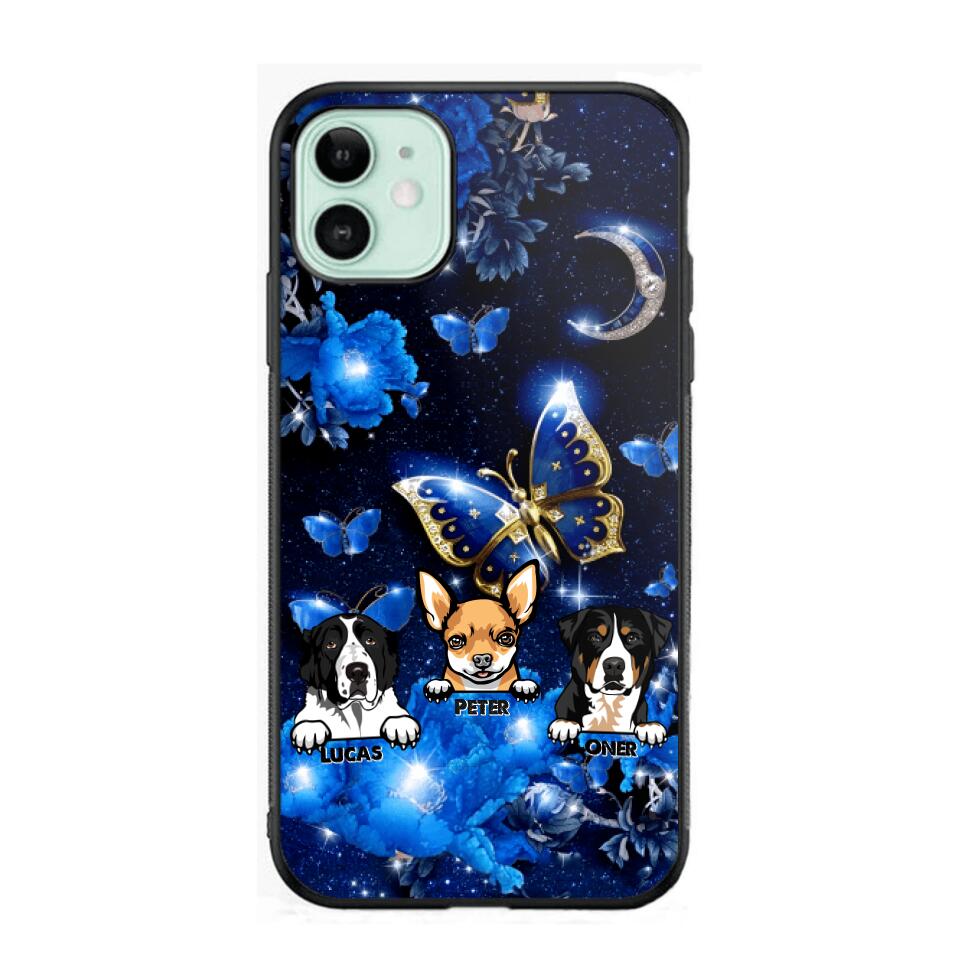 Personalized Dog Butterfly Background Phonecase NQHC0206