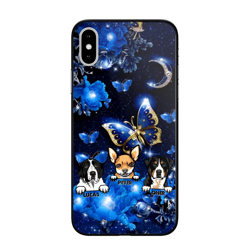 Personalized Dog Butterfly Background Phonecase NQHC0206