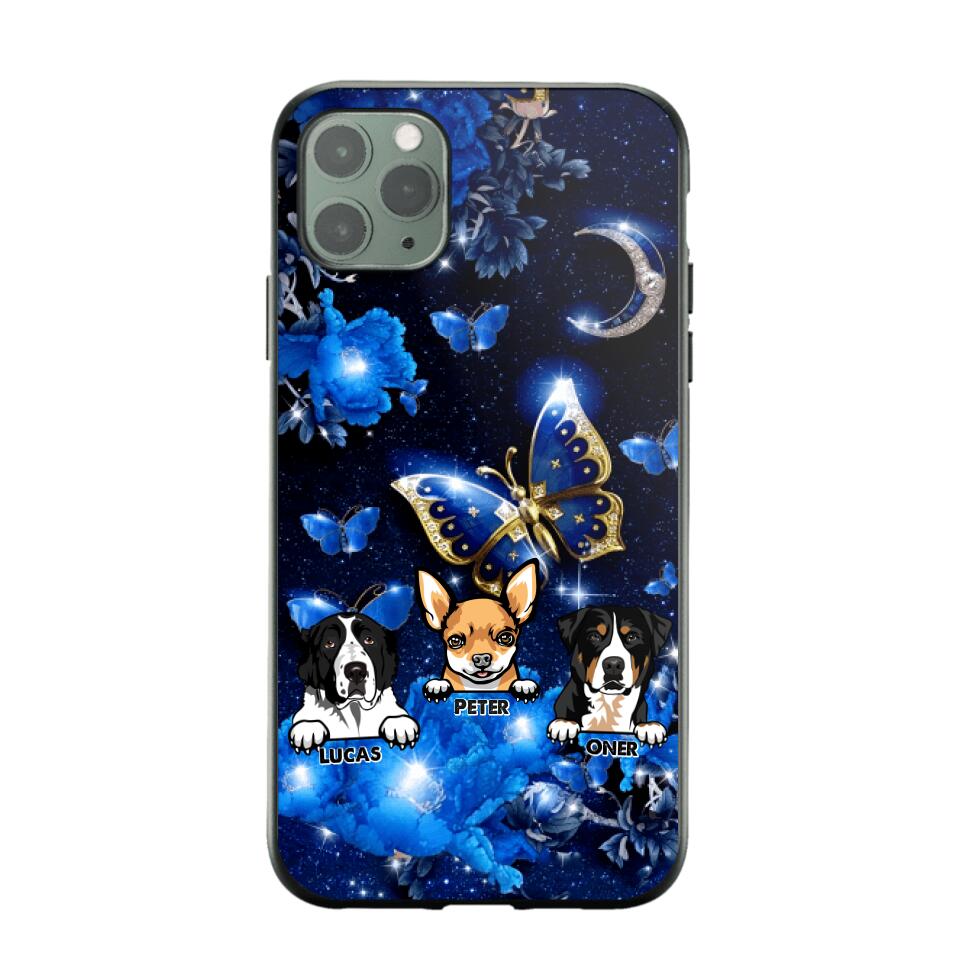 Personalized Dog Butterfly Background Phonecase NQHC0206