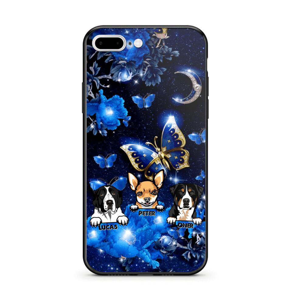 Personalized Dog Butterfly Background Phonecase NQHC0206