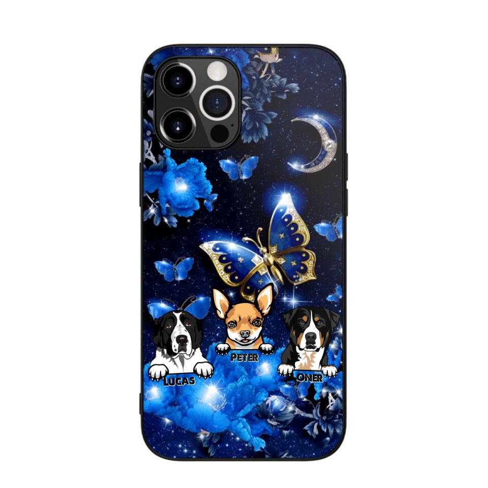 Personalized Dog Butterfly Background Phonecase NQHC0206