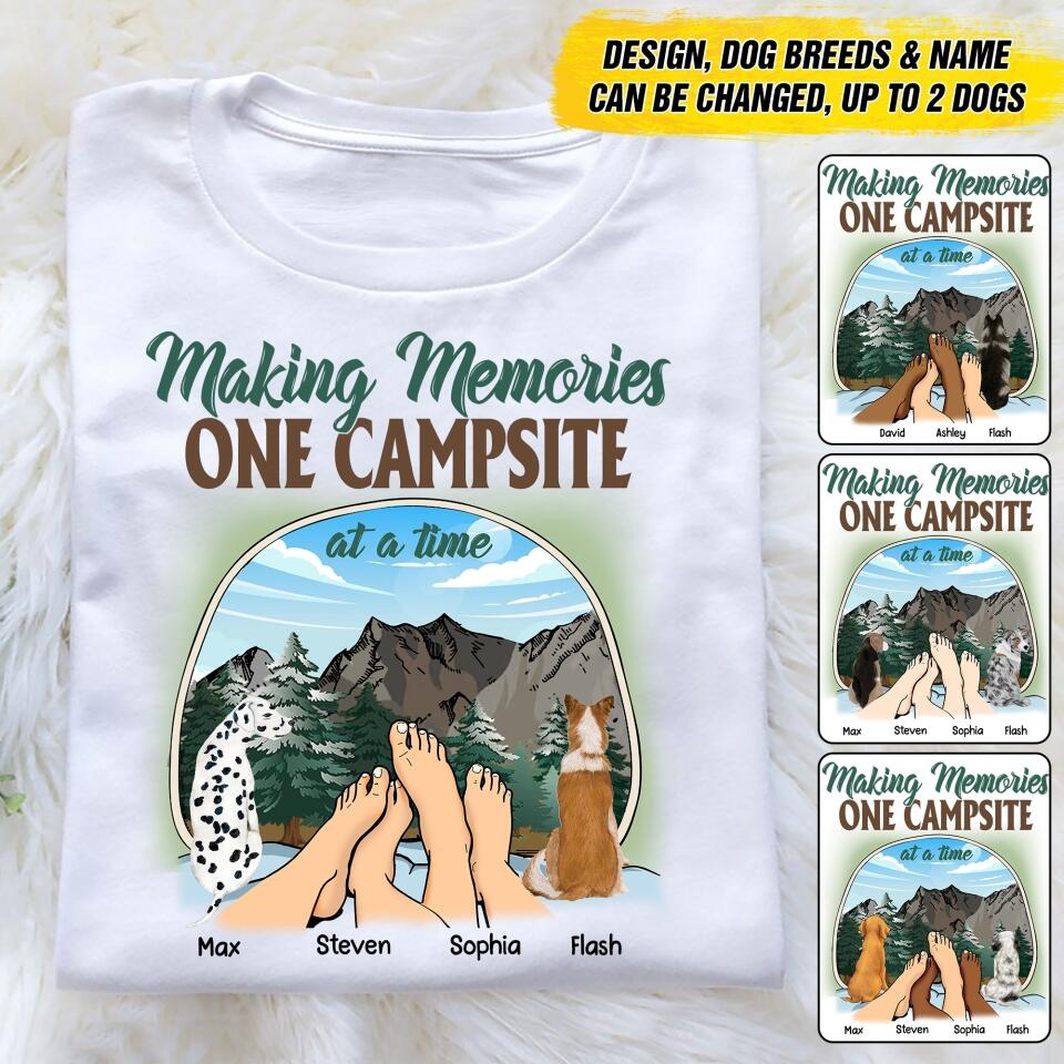 Personalized Dog Camping Tshirt Printed 22JUL-DT06