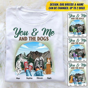 Personalized You & Me And The Dogs Camping Tshirt Printed 22JUL-DT06