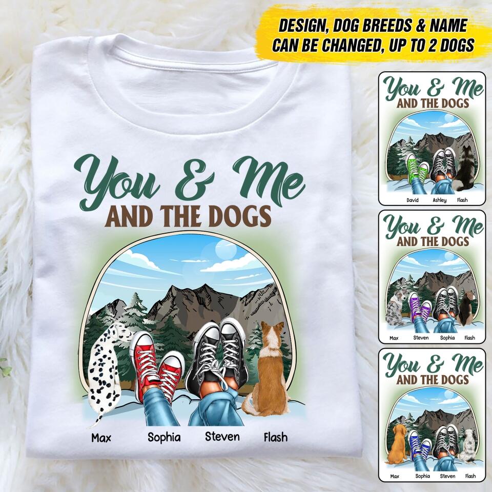 Personalized You & Me And The Dogs Camping Tshirt Printed 22JUL-DT06