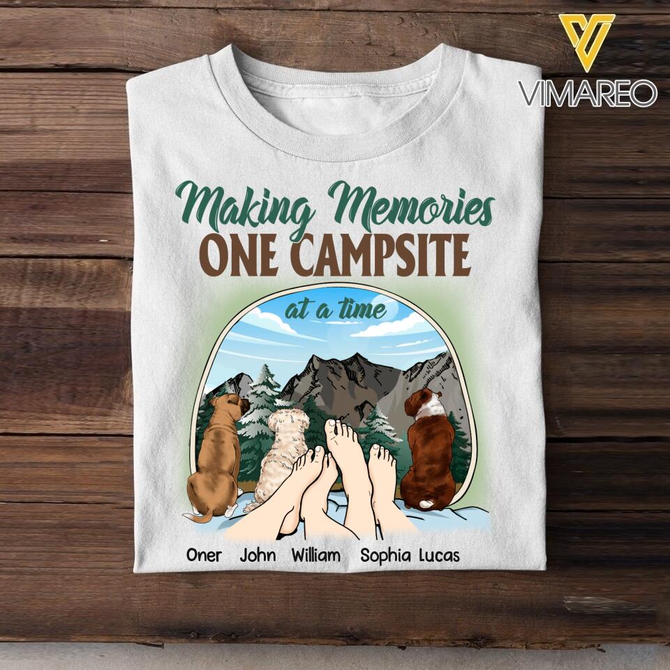 Personalized Dog Camping Tshirt Printed 22JUL-DT06
