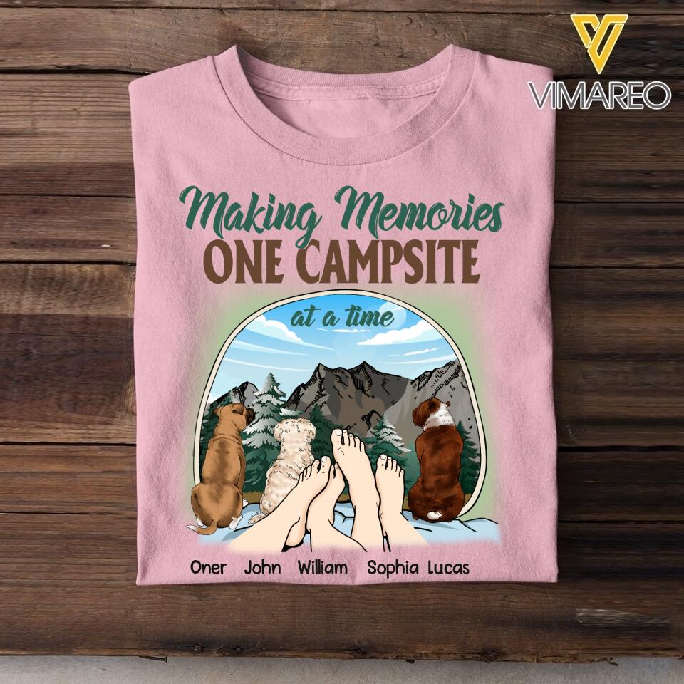 Personalized Dog Camping Tshirt Printed 22JUL-DT06