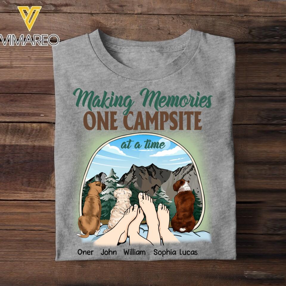 Personalized Dog Camping Tshirt Printed 22JUL-DT06