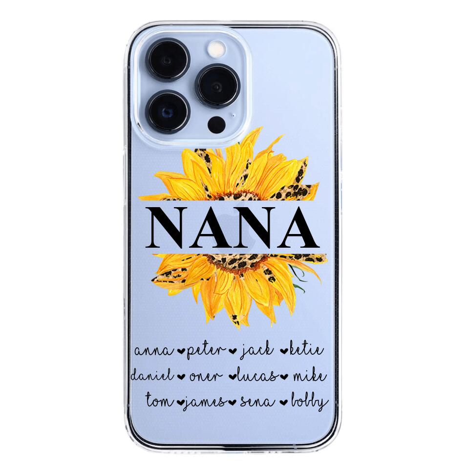 Personalized Auntie Transparent Silicone Phonecase Printed 22JUL-DT07