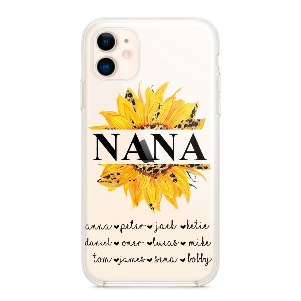 Personalized Auntie Transparent Silicone Phonecase Printed 22JUL-DT07