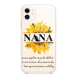 Personalized Auntie Transparent Silicone Phonecase Printed 22JUL-DT07