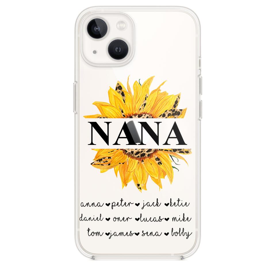 Personalized Auntie Transparent Silicone Phonecase Printed 22JUL-DT07