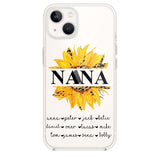 Personalized Auntie Transparent Silicone Phonecase Printed 22JUL-DT07