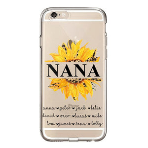 Personalized Auntie Transparent Silicone Phonecase Printed 22JUL-DT07