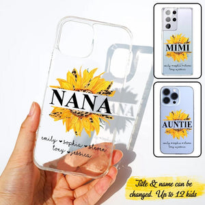 Personalized Auntie Transparent Silicone Phonecase Printed 22JUL-DT07