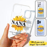 Personalized Auntie Transparent Silicone Phonecase Printed 22JUL-DT07