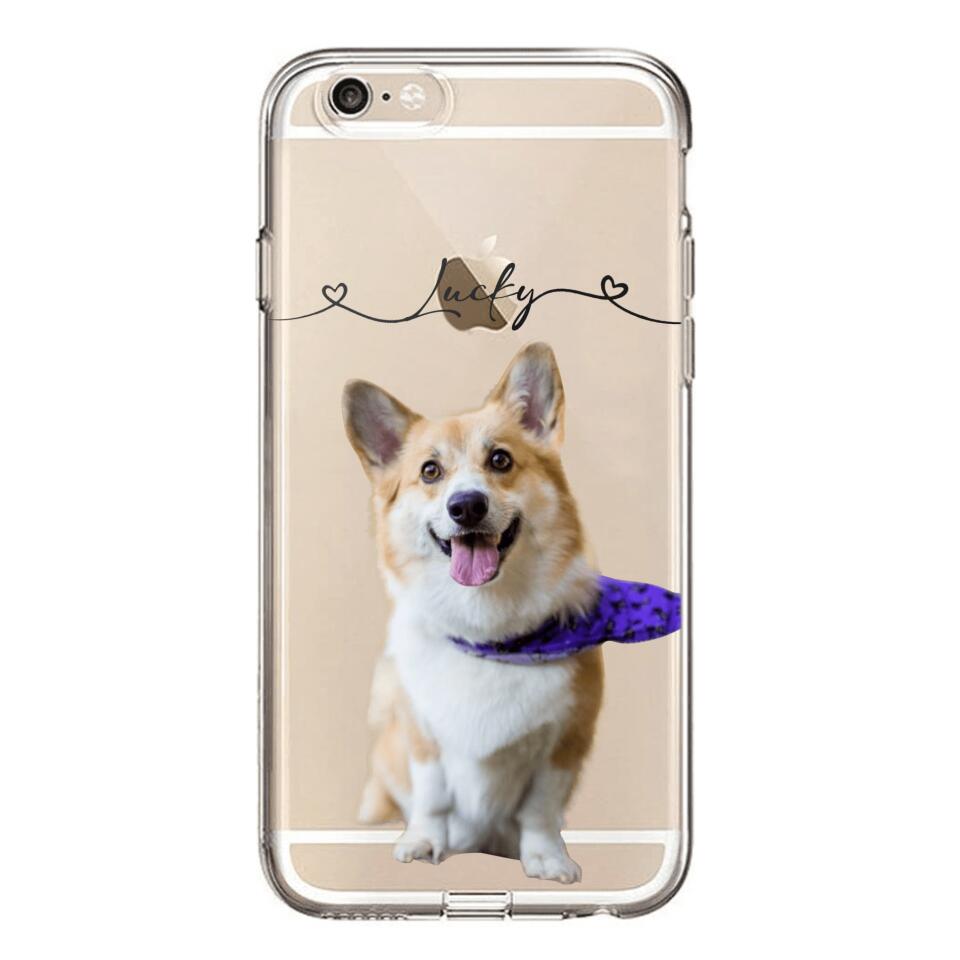 Personalized Dog Lover Transparent Silicone Phonecase Printed 22JUL-HC07
