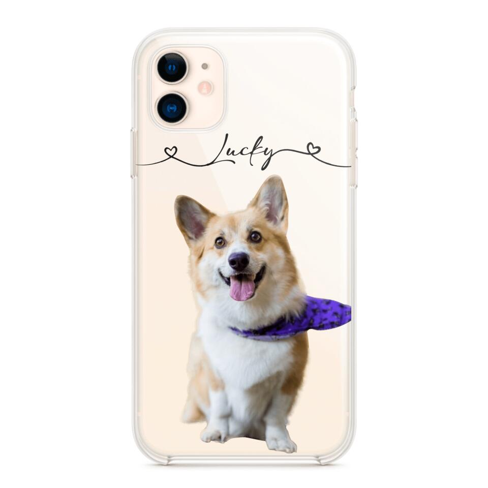 Personalized Dog Lover Transparent Silicone Phonecase Printed 22JUL-HC07