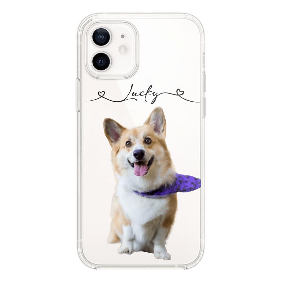 Personalized Dog Lover Transparent Silicone Phonecase Printed 22JUL-HC07