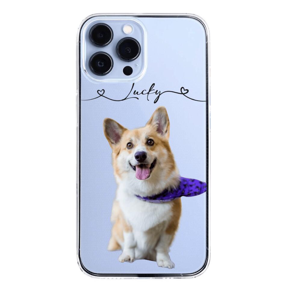 Personalized Dog Lover Transparent Silicone Phonecase Printed 22JUL-HC07