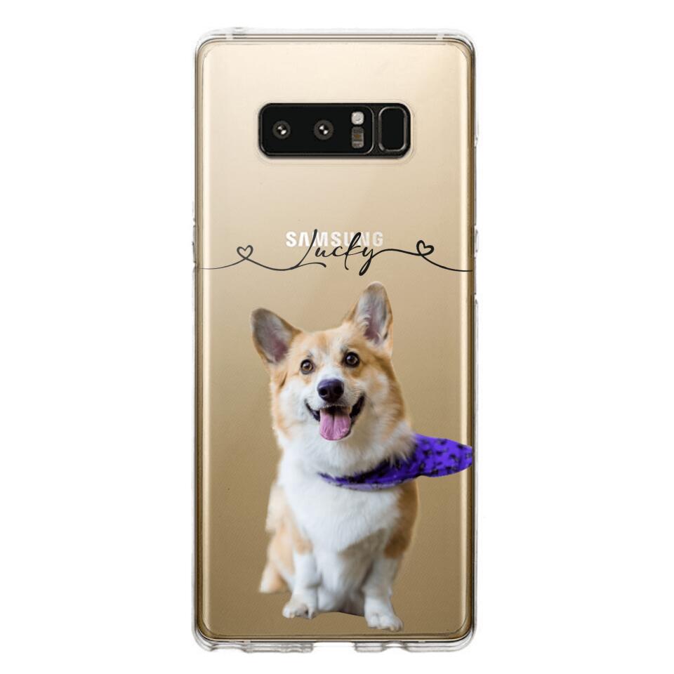 Personalized Dog Lover Transparent Silicone Phonecase Printed 22JUL-HC07