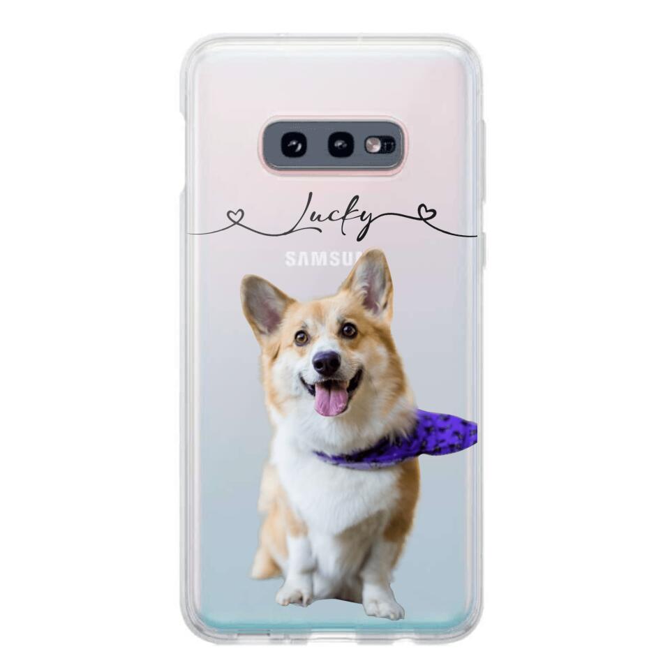 Personalized Dog Lover Transparent Silicone Phonecase Printed 22JUL-HC07