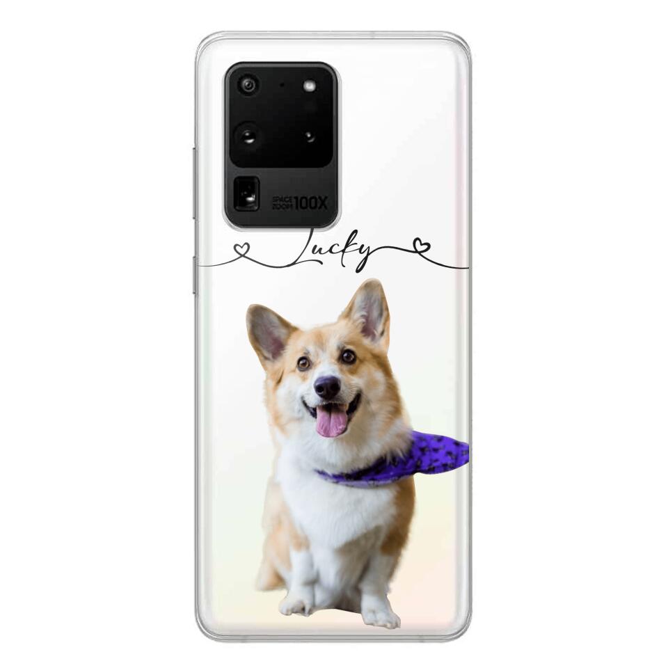 Personalized Dog Lover Transparent Silicone Phonecase Printed 22JUL-HC07