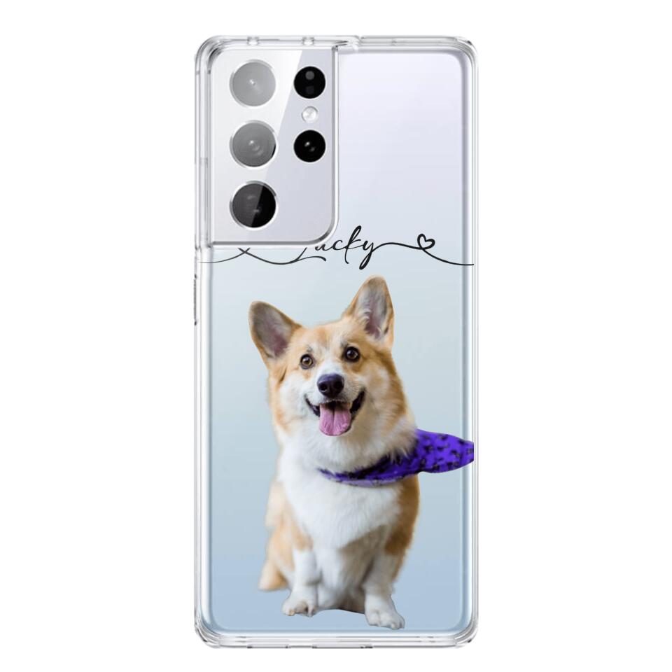 Personalized Dog Lover Transparent Silicone Phonecase Printed 22JUL-HC07