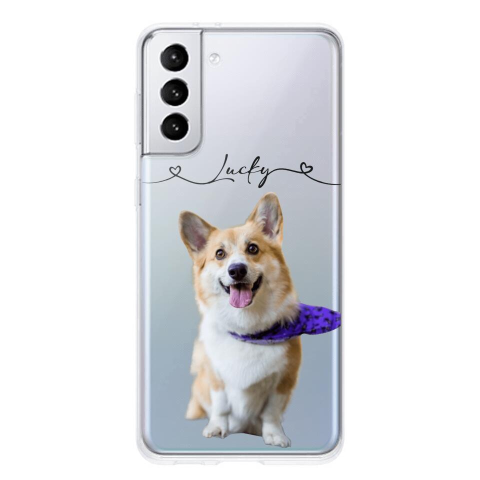 Personalized Dog Lover Transparent Silicone Phonecase Printed 22JUL-HC07