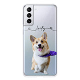 Personalized Dog Lover Transparent Silicone Phonecase Printed 22JUL-HC07