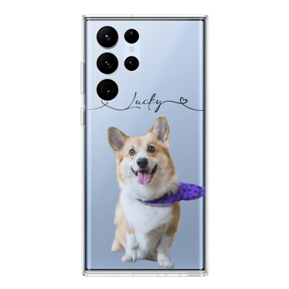 Personalized Dog Lover Transparent Silicone Phonecase Printed 22JUL-HC07